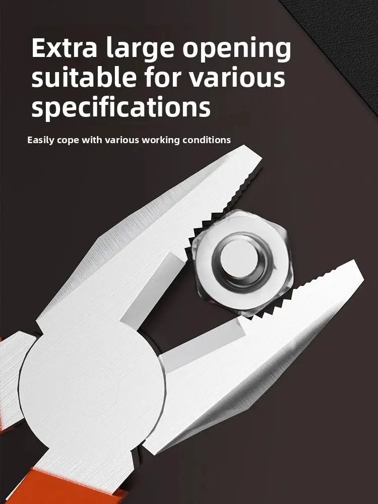 Electric Wire Pliers Large Opening Multifunction Tool For Cutting Twisting Gripping Metal Wires Heavy Duty