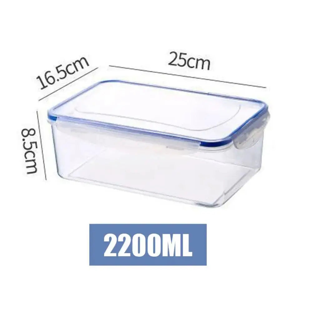 FreshLock Rectangular Refrigerator Storage Box With Lid Sealed Transparent Stackable Food Containers