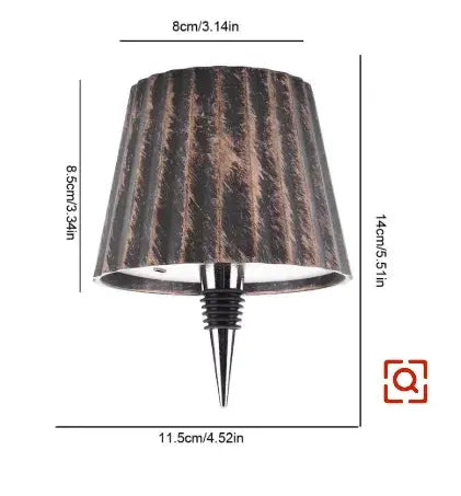 Lampe de table bouteille sans fil Simples Market, commande tactile, 3 couleurs et gradation continue, veilleuse pour bar.