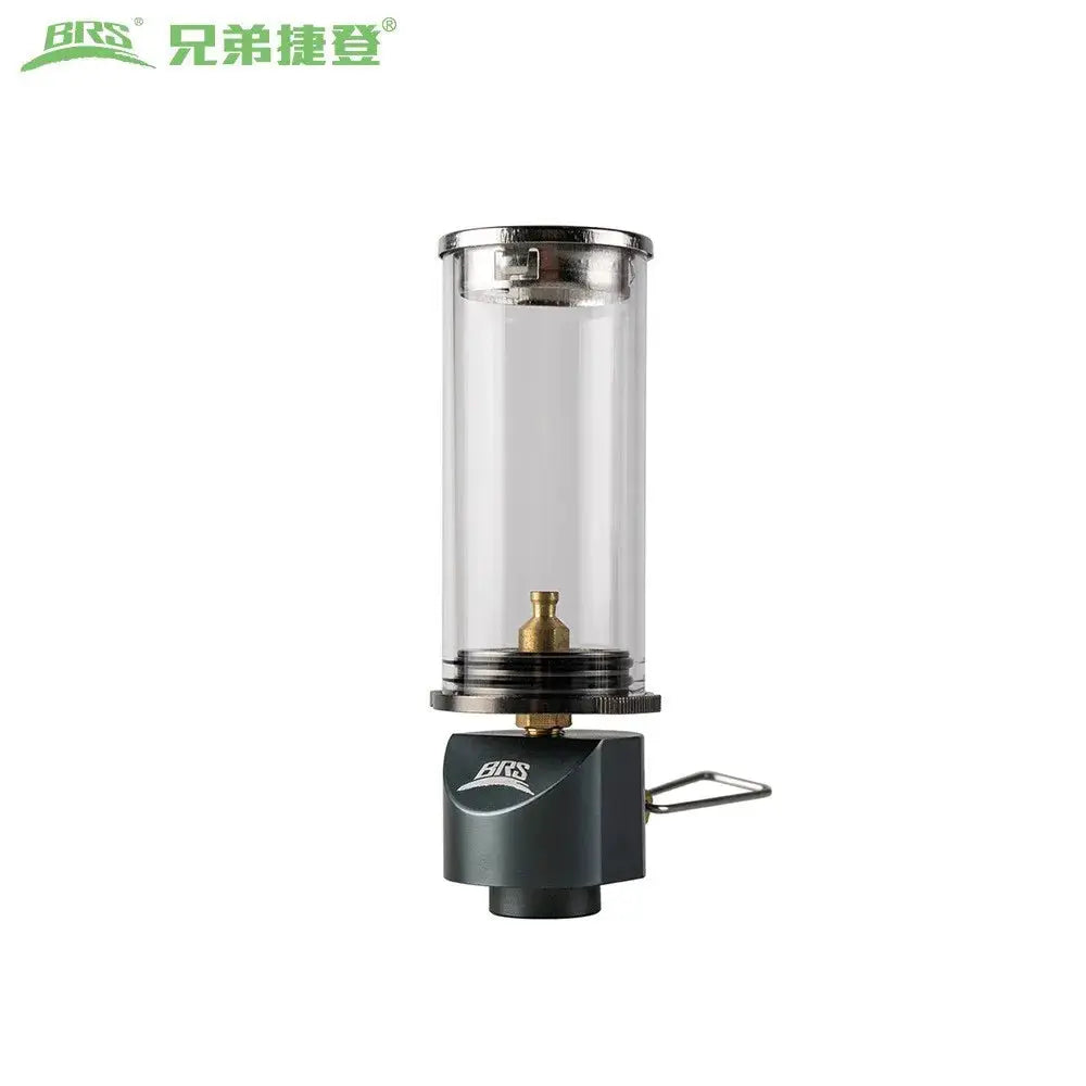 BRS-55 Dreamlike Candlelight Lamp windproof glass lantern with brass burner, dark base