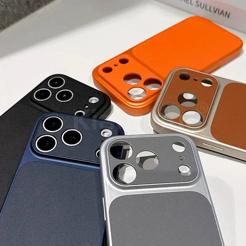 LuxCase Leather Texture Luxury Case for iPhone 17 Series Air Pro Max Ultra Thin Matte Soft Shell