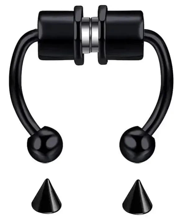Magnetic Nose Ring Set Stainless Steel Horseshoe Clip Non Pierced Nose Hoop Easy Non Piercing Jewelry Two Pcs Or Five Pcs