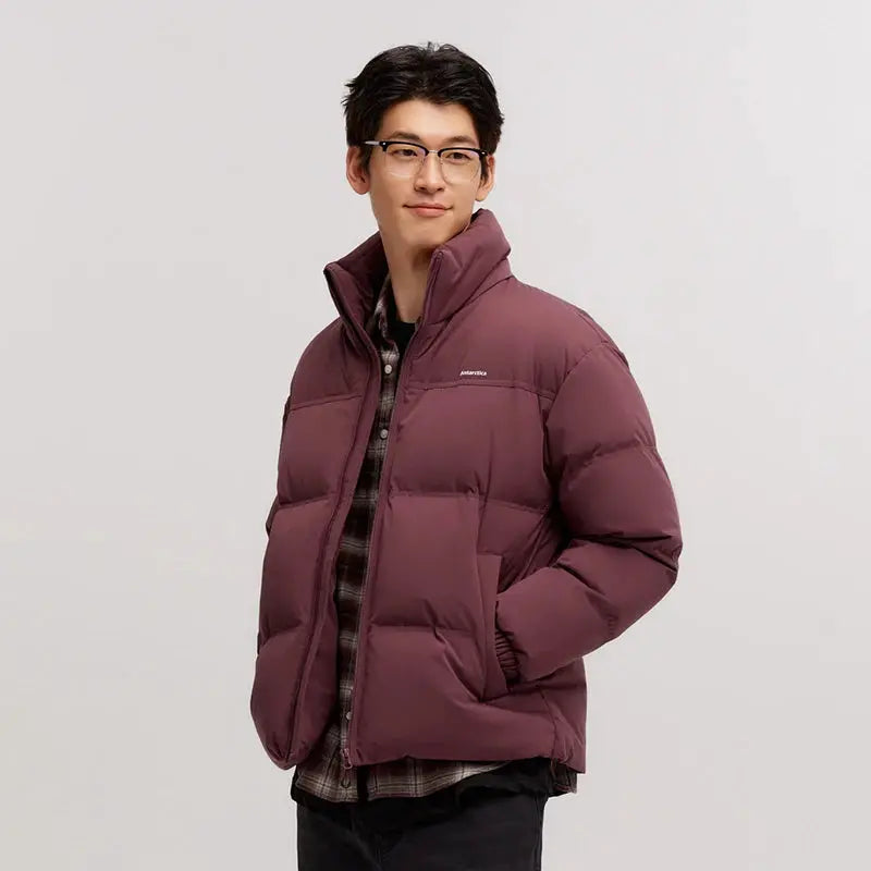 Semir down-filled puffer jacket, burgundy, windproof and waterproof unisex outerwear