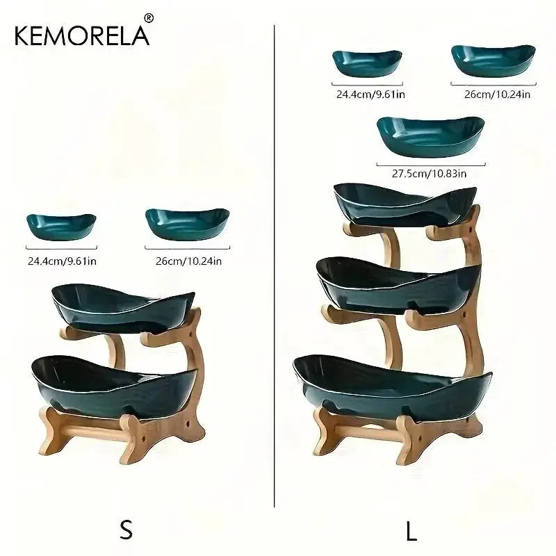 2/3 Layer Fruit Plate Multi Tier Plastic Snack Dish Living Room Modern Dried Fruit Basket Cake Stand Salad Bowl