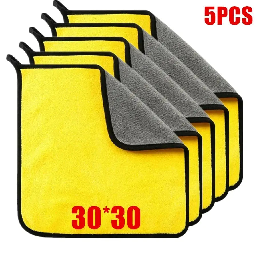 AutoGleam Microfiber Car Cleaning Cloths Premium Absorbent Non Abrasive Towels For Safe Car Wash