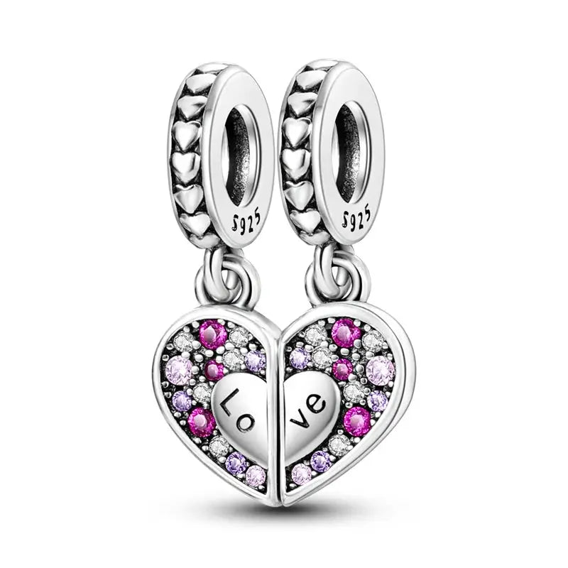 Original 925 Silver Charms Beads For Pendant Charm Bracelet Dangle For Women DIY Fine Jewelry Making Hot Sale