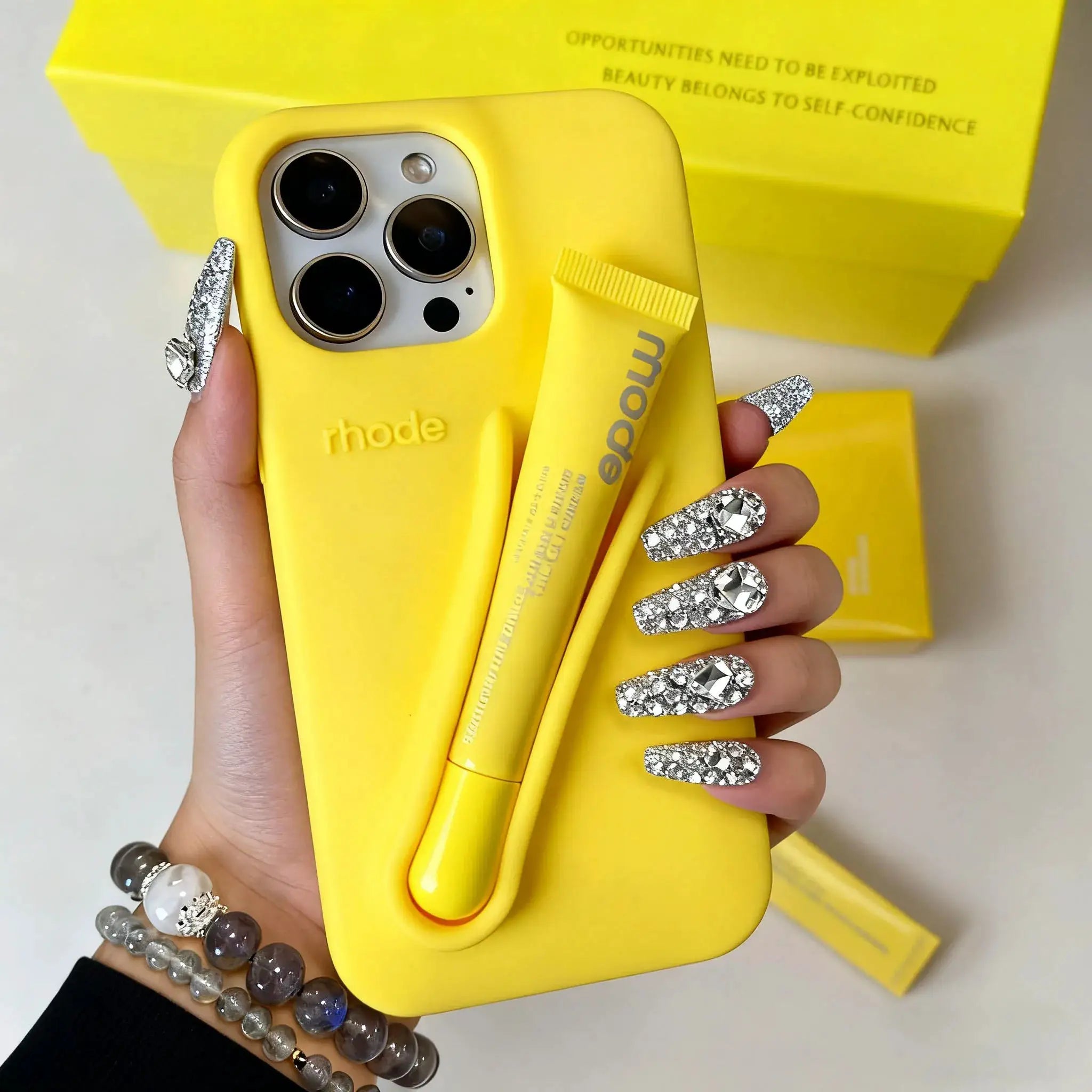 Lemontini Lip Gloss Silicone Phone Case For iPhone 11 Through 17 Pro Max Plus Air Makeup Inspired Lip Glaze