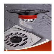 Floor drain core ABS with red seal and clear anti-odor plug, Simples Market shower drain strainer