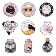Certified Cat Lady Enamel Pin Cute Kitten Lapel Brooch Cartoon Jewelry Gift For Cat Lovers Friends Kids