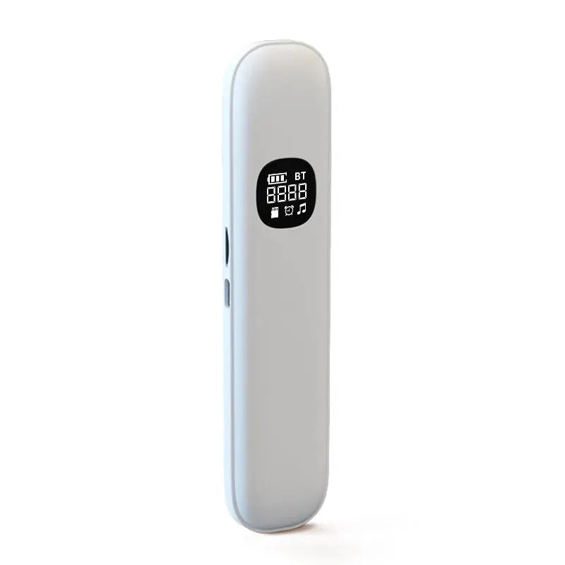Under-pillow bone conduction Bluetooth speaker, white with LED display and TF MP3 playback