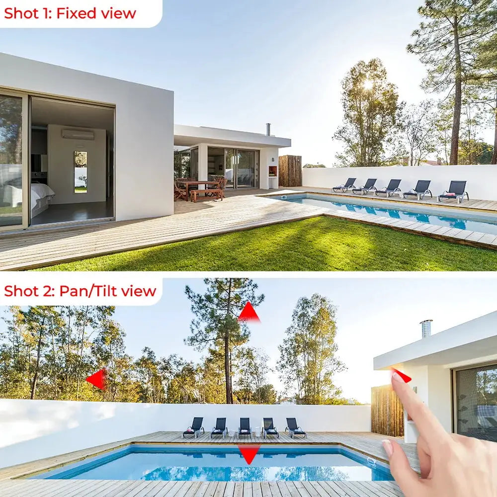 8MP 4K HD Solar WiFi Outdoor Security Camera Simples Market with built-in battery and dual lenses