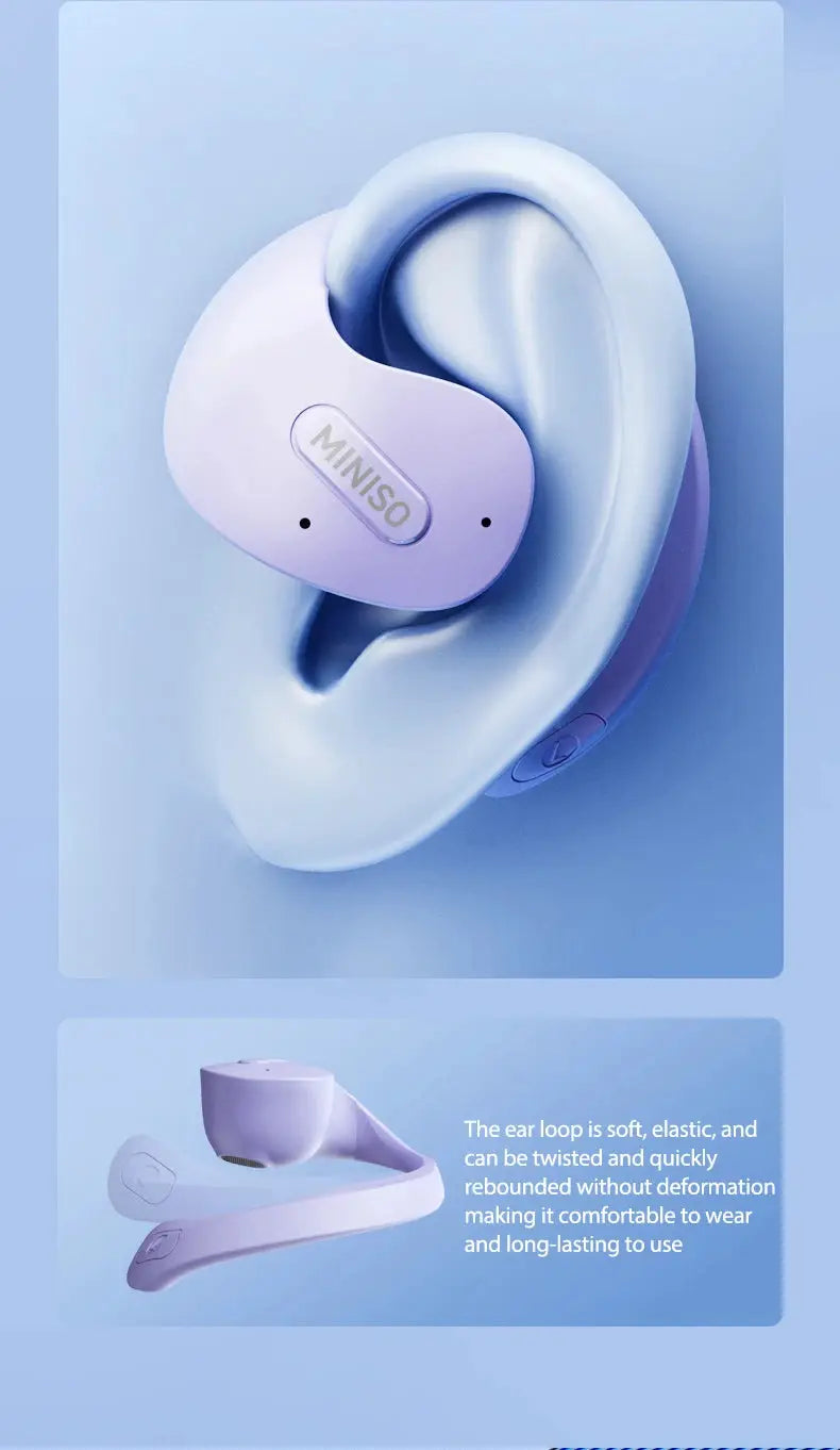 MINISO X15Pro lavender Bluetooth translation earbuds by Simples Market
