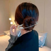 LuxeLocks Large Metal Safety Pin Hair Claw With Secure Slip Resistant Grip For All Hair Types