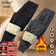Women Winter Fleece Sweatpants With Plush Lambswool Lining Thermal Insulated Windproof Waterproof Warm Outerwear