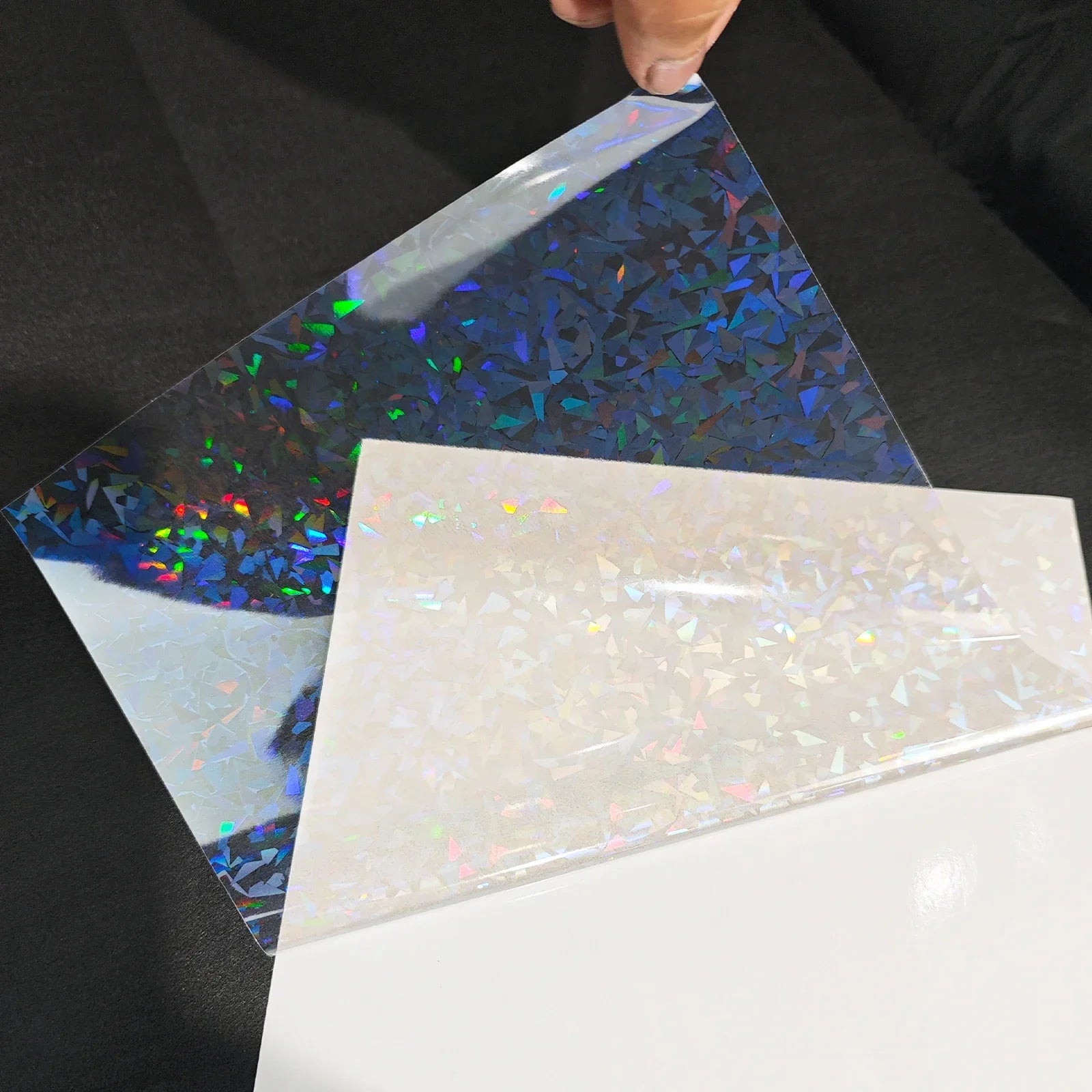Simples Market laminating film sheets, 50-pack, holographic self-adhesive, 4.1×2.9in, waterproof