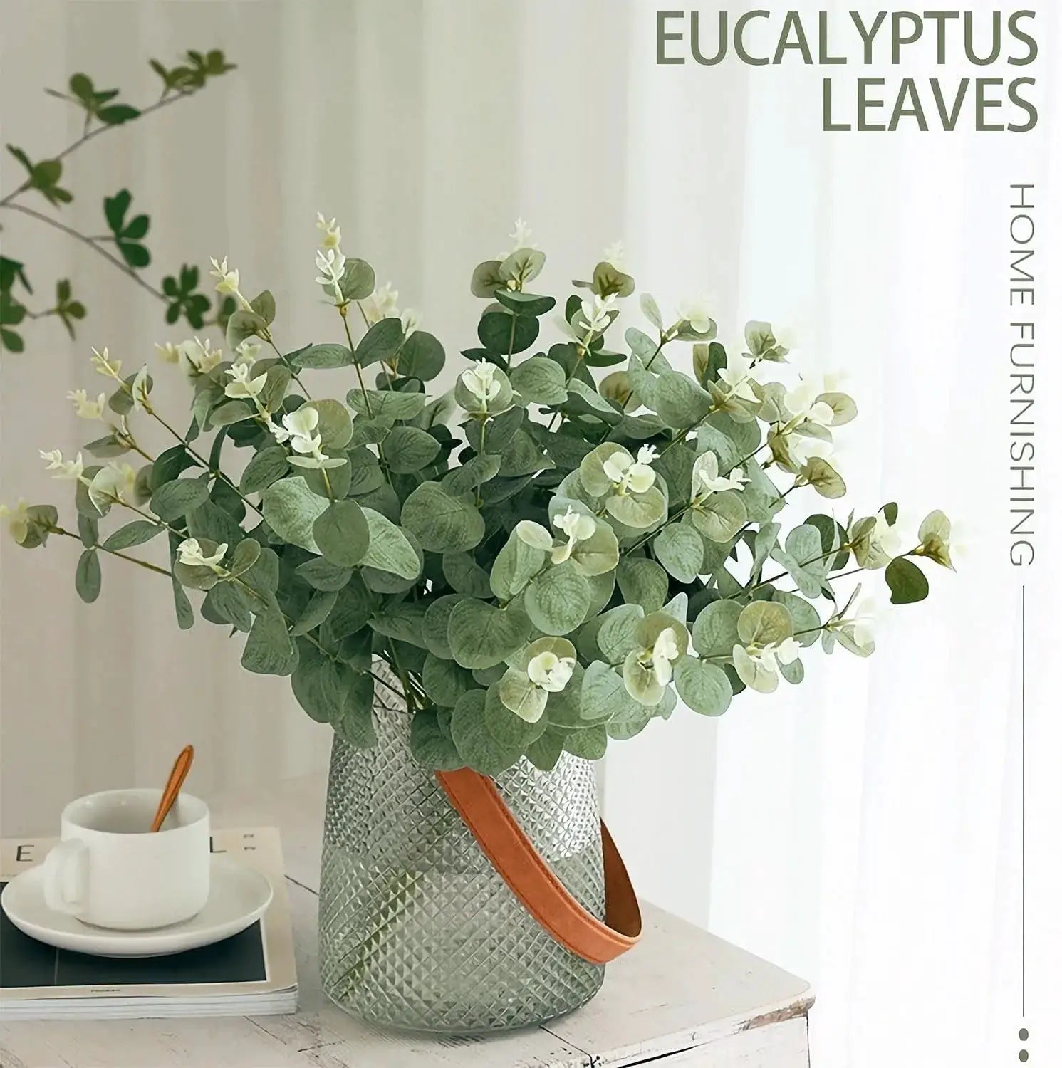 5 10 20 Pcs Eucalyptus Leaf Stems Artificial Green Plants For Living Room Decor Wedding Bouquets Vases Centerpieces