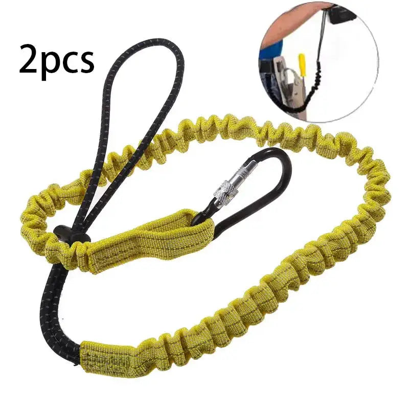 Safety Bungee Tether Tool Lanyard With Carabiner Hook For Climbing And Aerial Work Anti Falling Safety Rope