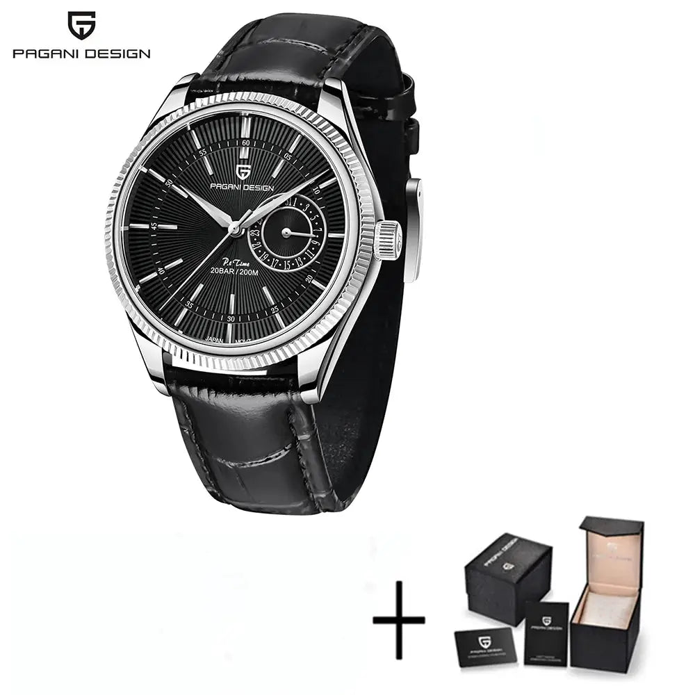 Pagani Design Men Quartz Wristwatch Luxury Sapphire Crystal Diver Watch 200m Water Resistant Date Display Business Style