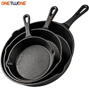 Cast Iron Frying Pan Set 14cm 16cm 20cm Nonstick Skillet Induction Compatible Breakfast Omelette Pancake Pan