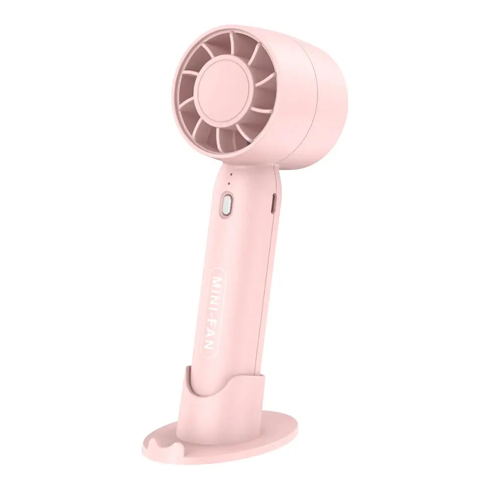 Turbo Handheld USB Rechargeable Mini Portable Fan With Desktop Stand For Outdoor Use And Long Lasting Battery