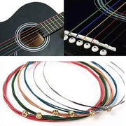 Miwayer 6 String Acoustic Guitar Strings Set In E A Rainbow Colors For Folk And Classical Guitars