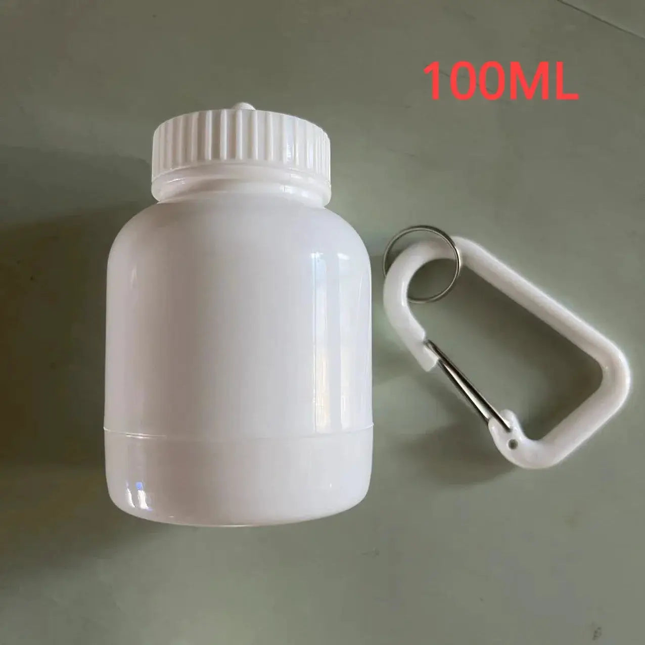 100ml 200ml Portable Mini Protein Powder Bottle With Keychain Funnel Medicine Box For Outdoor Sports