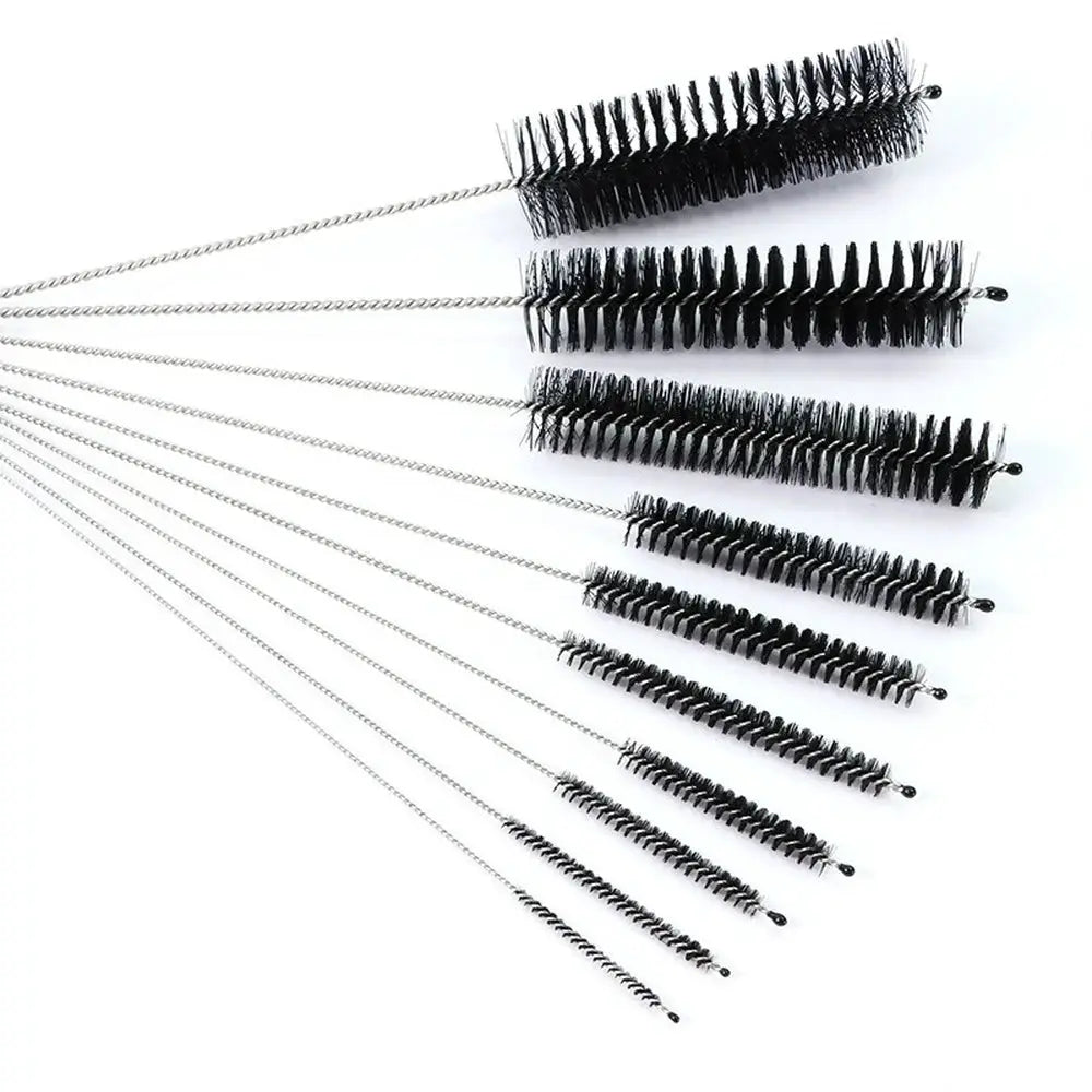 Ten Piece Nylon Bottle Straw Cleaning Brush Set For Bottles Tubes And Straws Kitchen Cleaning Tools