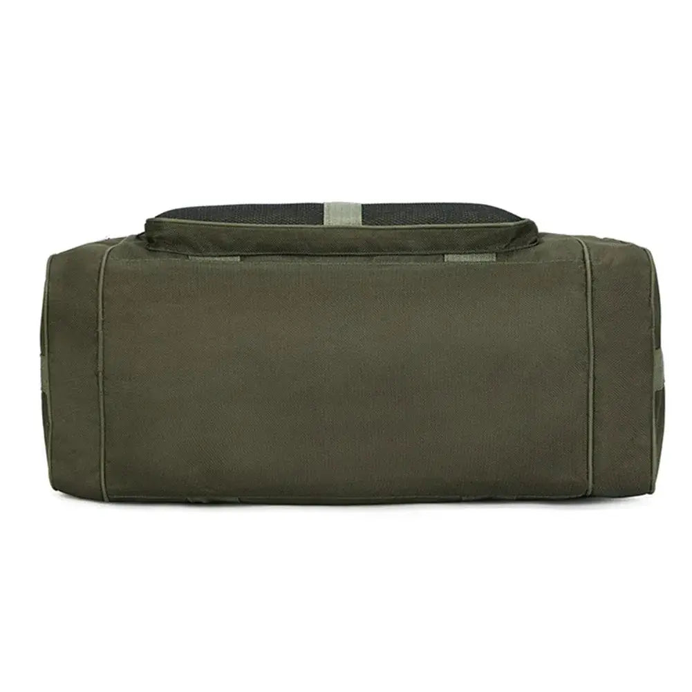 Oxford dry-wet separation gym bag in olive green, large-capacity, waterproof travel bag