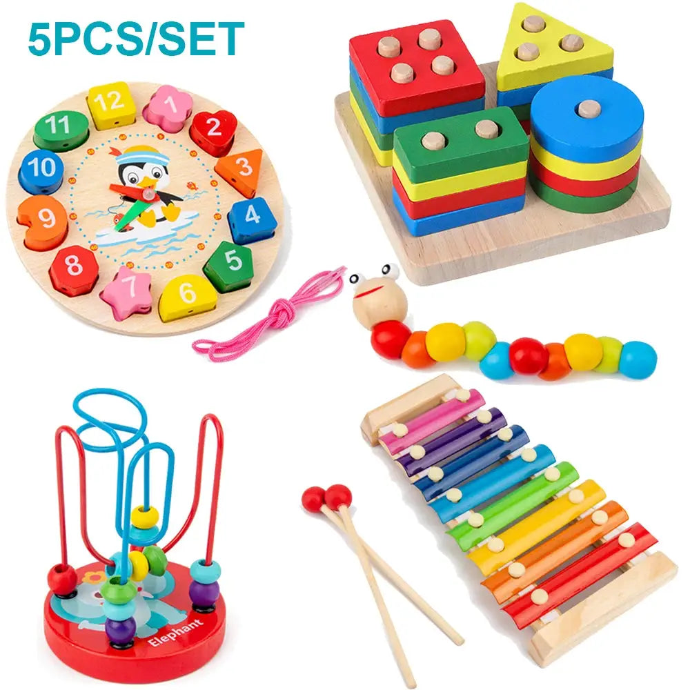 Montessori 3D Wooden Puzzles For Babies And Toddlers Early Learning Educational Wooden Toys Gift For Children
