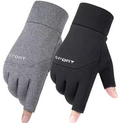 Winter Fishing Gloves for Men and Women Warm Anti Slip Touch Screen Two Fingers Cut Outdoor Angling