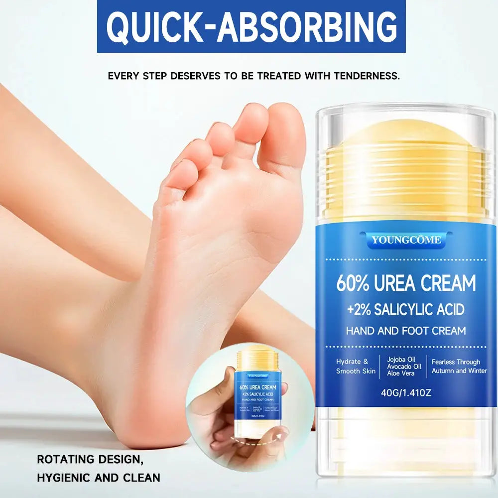 Urea Cream 60 Percent For Feet And Hands With Two Percent Salicylic Acid Maximum Strength Hyaluronic Acid Tea Tree