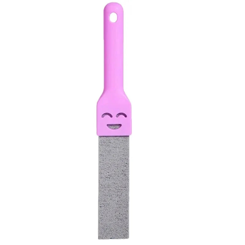 5-pack pink-handled pumice stone cleaning sticks with gray blocks for bathroom tile and toilet cleaning