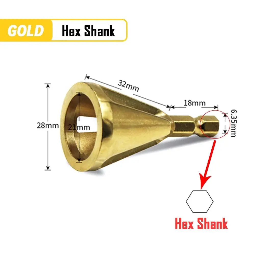 Hexagonal Triangular Handle Chamfering Tool For Drill Burr Removal Deburring And Trimming Stainless Steel Copper Screws