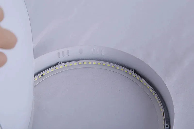 LED ceiling lamp panel, round ultra-thin white light with edge-lit LED ring, Simples Market