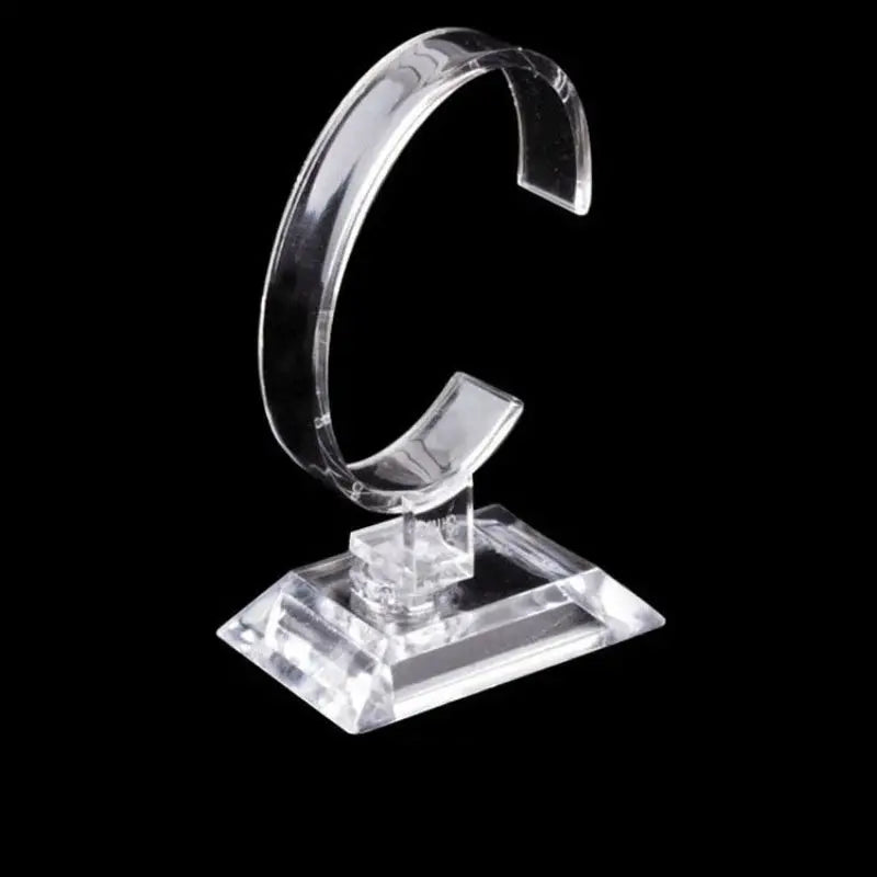 Transparent Acrylic Watch Display Stand C Shaped Frame For Bracelets Pendants And Rings