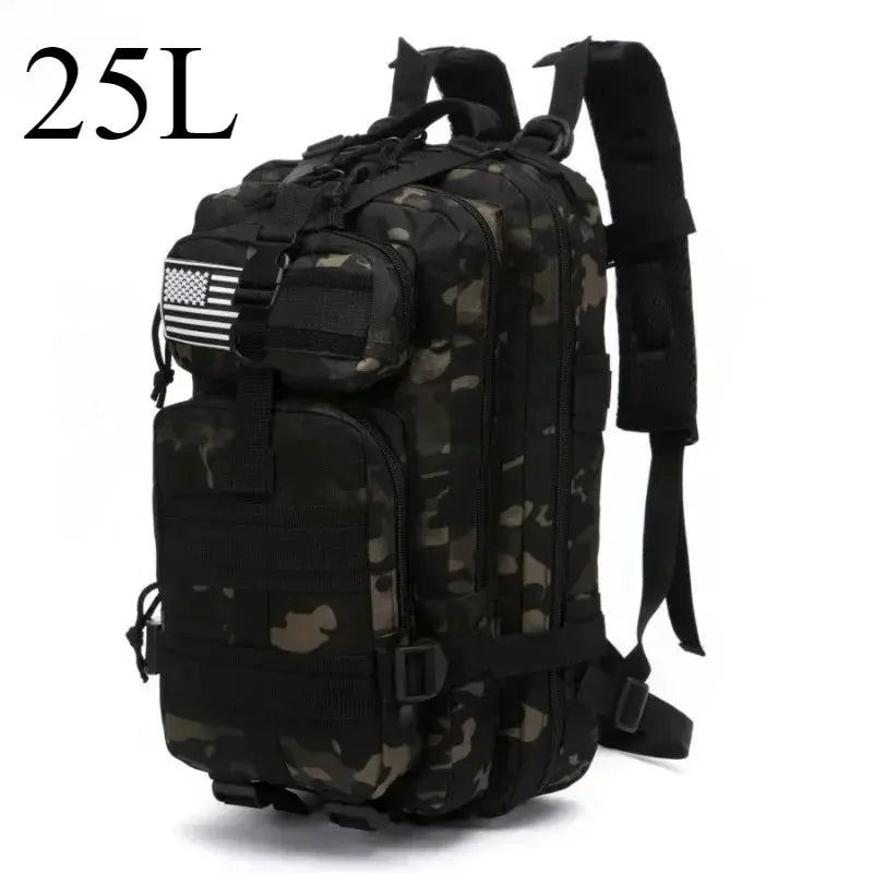 SummitGuard Tactical Backpack 25L And 50L With Ergonomic Curve Back System For Comfortable Hiking And Camping