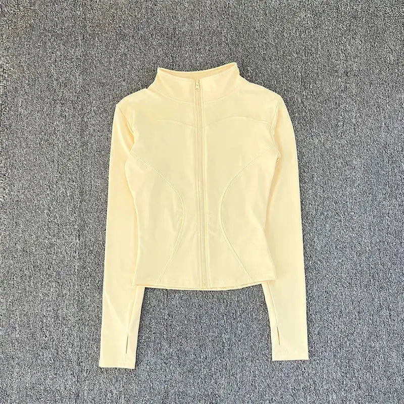 VitalWear Women Sport Jacket Long Sleeve Breathable Stretch Knit Fabric For Workouts Gym Yoga Training