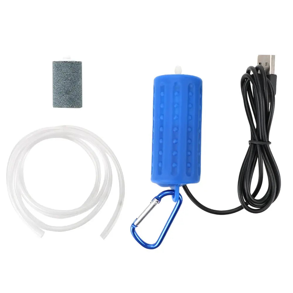 Mini USB Aquatic Air Pump For Fish Tanks And Terrariums Quiet Energy Saving Portable Oxygenation Device