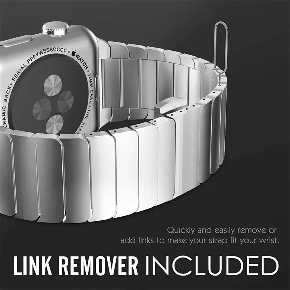 Luxury Stainless Steel Strap For Apple Watch Series 10 9 8 7 46mm 45mm 41mm  Link Bracelet Iwatch Ultra 2 49mm IWatch Metal Band