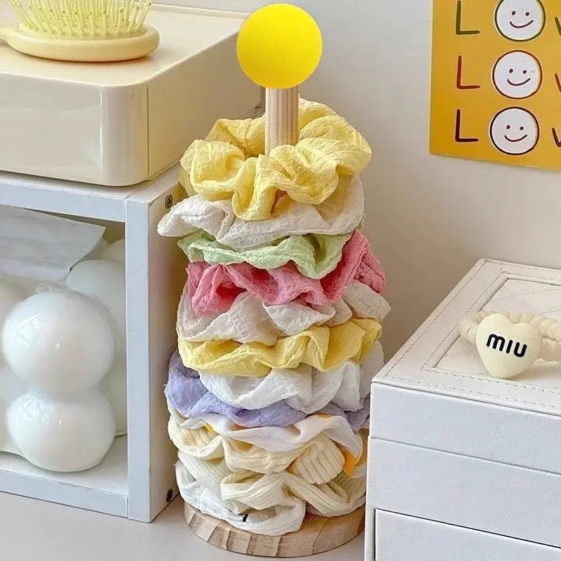 TimberNest Wooden Hair Band Holder Space Saving Vertical Storage Rack For Kids Accessories Organizer