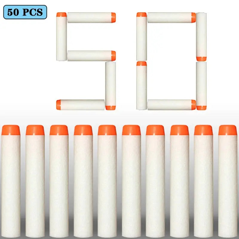7.2cm EVA Foam Darts 100 Pieces Refill Rounds for Nerf N Strike Blasters Round Head Safe Play