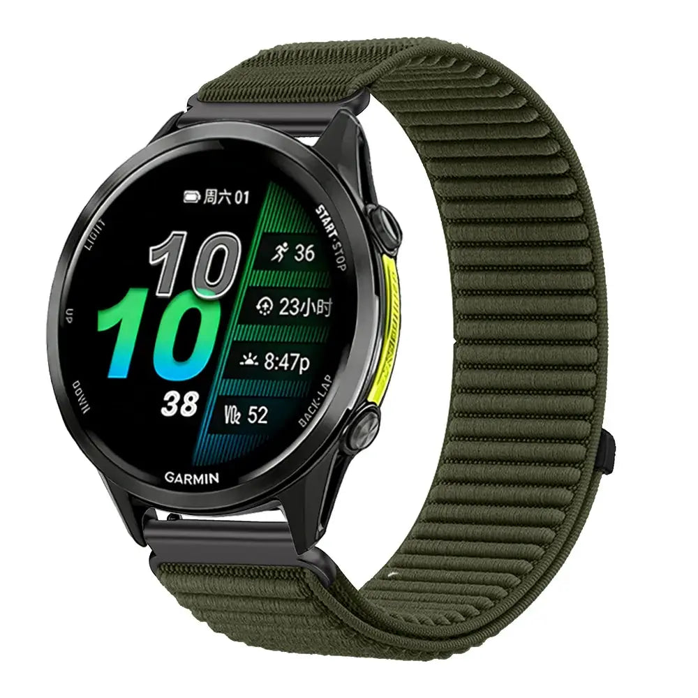 18mm 20mm 22mm Nylon Strap for Garmin Forerunner 970 965 955 570 165 265S/Active 6/5 Breathable Bracelet for Garmin Venu 4/3/3S