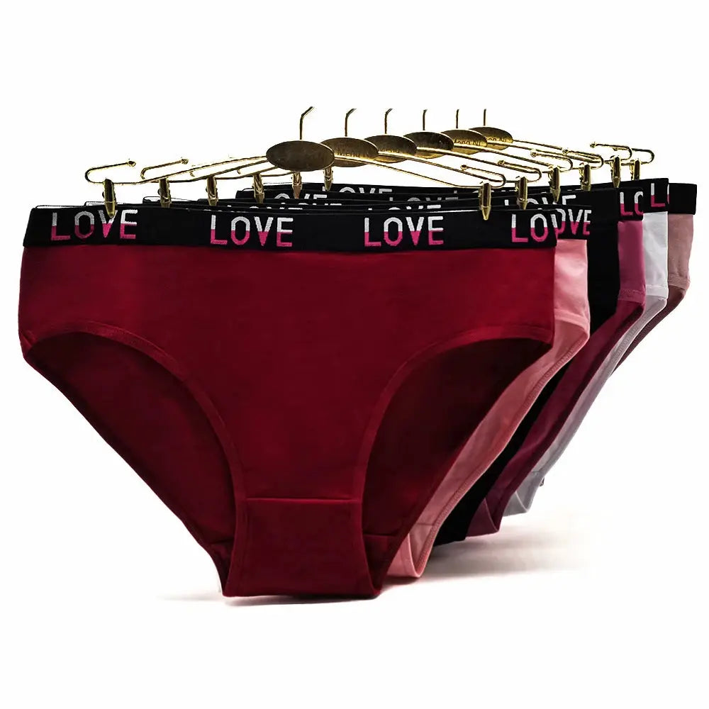 Women's cotton mid-rise butterfly briefs, multicolor 6-pack on hangers