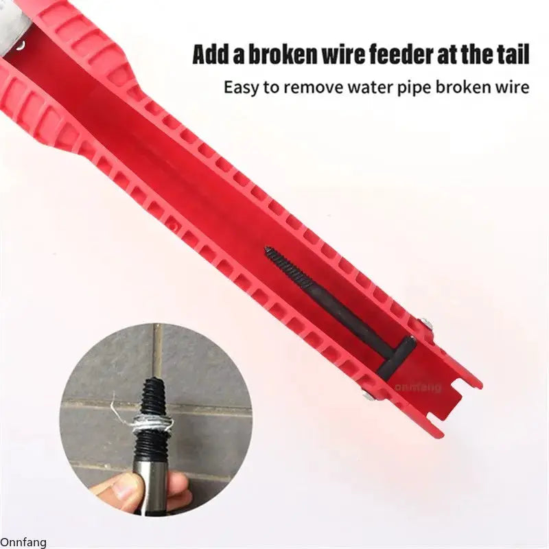 8 In 1 Flume Wrench Anti Slip Kitchen Sink Faucet Repair Tool For Plumbing Installation