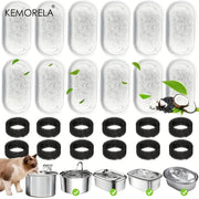 12 Or 15 Pack Cat Water Fountain Activated Carbon Sponge Filters For Stainless Steel Pet Water Dispenser
