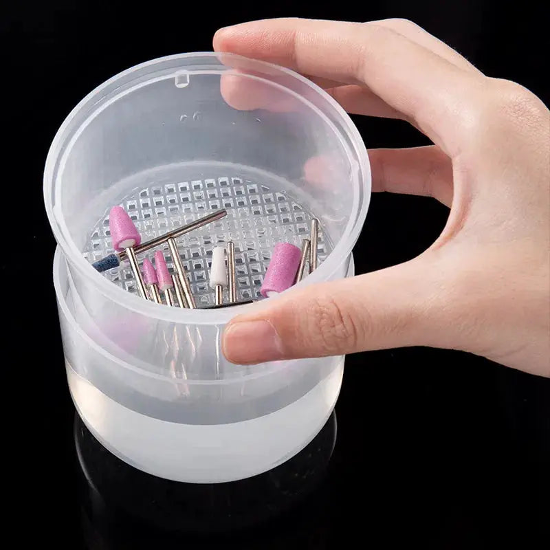 NailGuard Pro Disinfection Box For Nail Drill Bits And Brushes With Dual Layer Filtration And Safe Storage