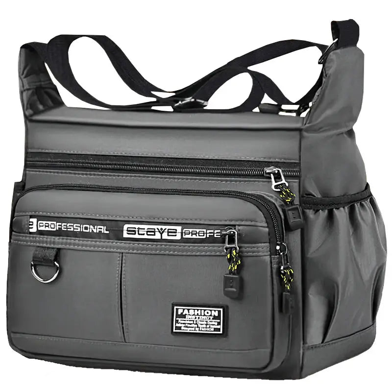 UrbanPulse Mens Crossbody Bag Ultra Lightweight Nylon With Multi Layered Pockets And Adjustable Strap
