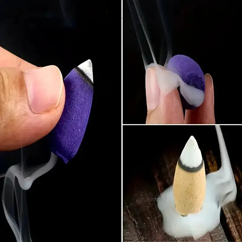 Mixed Waterfall Smoke Backflow Incense Cones With Sandalwood And Lavender Scent For Tea Room And Yoga Room Ambience