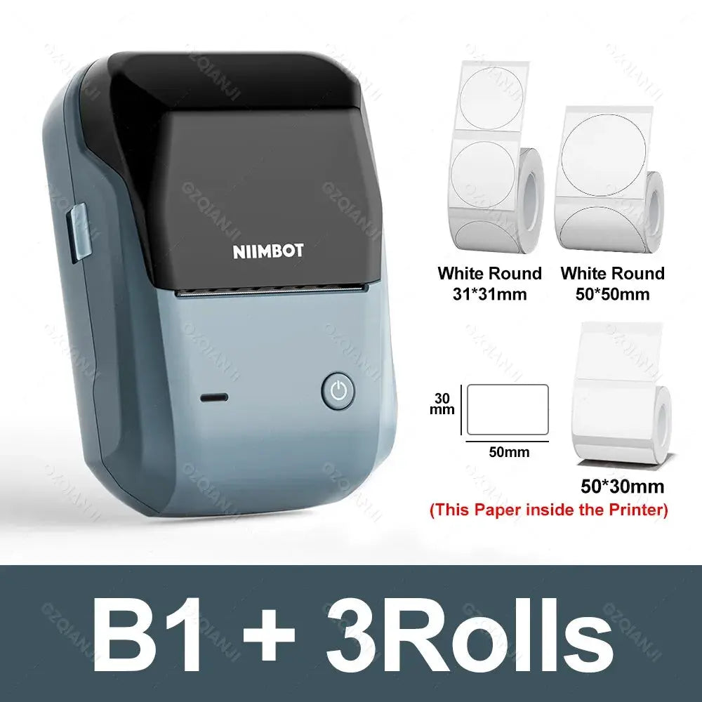 Niimbot B1 Mini Bluetooth Label Printer For Round UV Tags And Labels