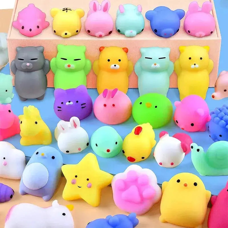 20Pcs Mini Cute Cartoon Animal Stress Relief Toys For Boys And Girls Party Favors Piñata Fillers Carnival Prizes